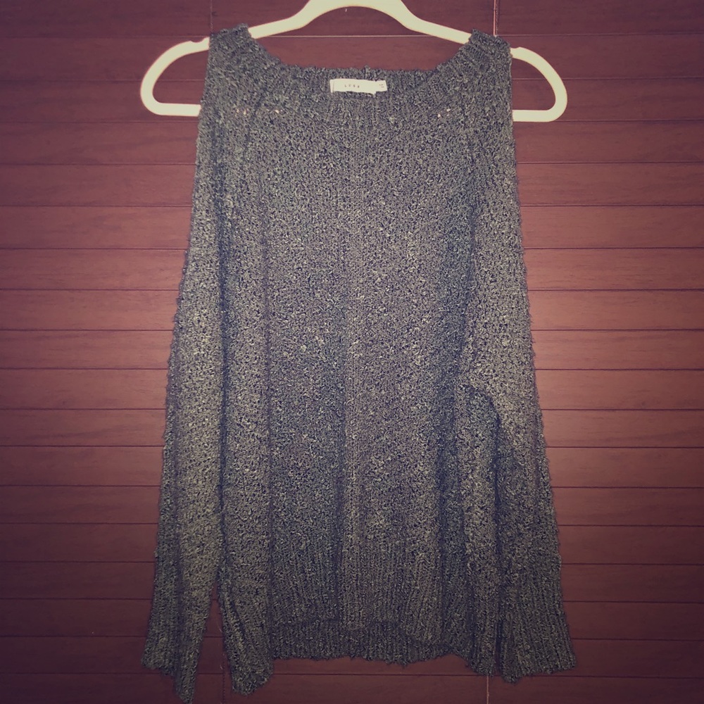 SEXY KNIT COLD SHOULDER SWEATER+SHREDDED BACK💋💋